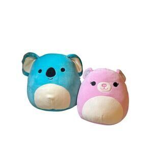 Lot of 2 Squishmallows Kevin Koala 8”, & Zaya 7.5”. Preowned EUC.